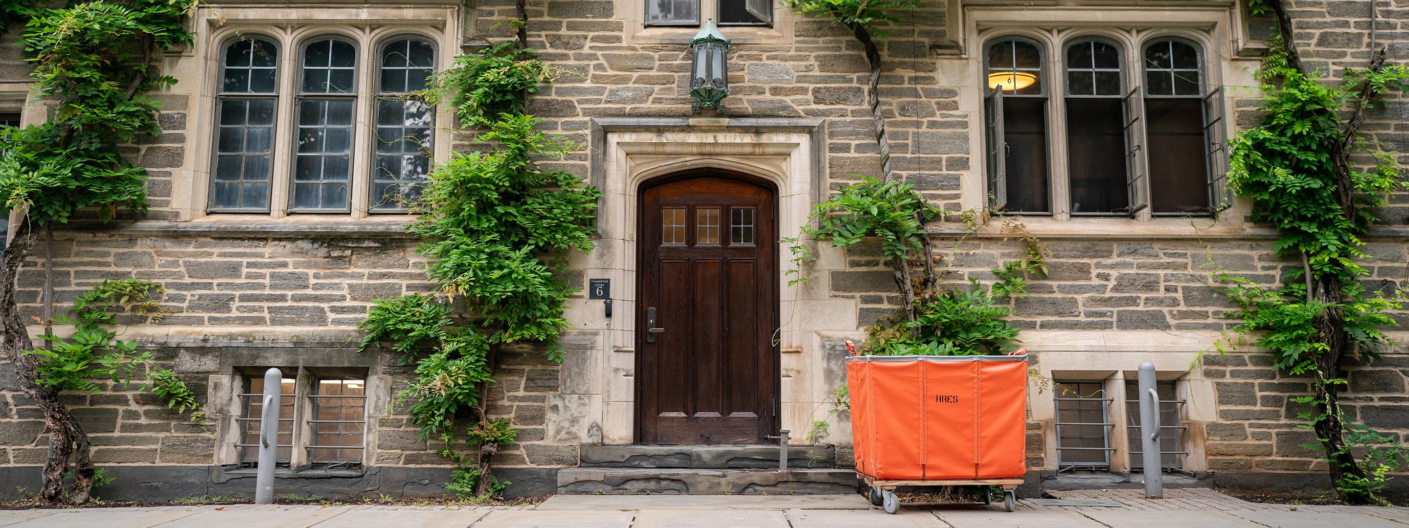 Move-In Cart Outside Dorm
